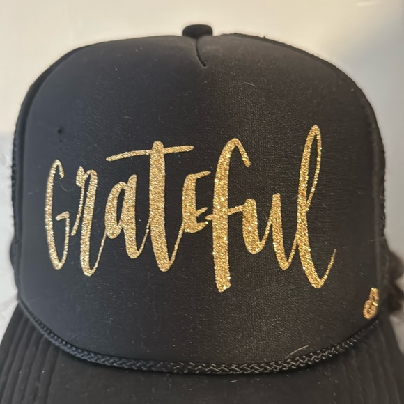 Grateful  Mother Trucker Hat, Mesh Buckle Snapback, black - Picture 1 of 4